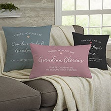 No Place Like Personalized Grandparents Throw Pillows - 35786