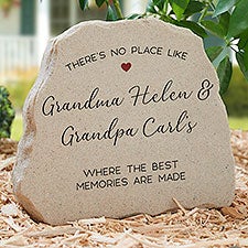 No Place Like Personalized Grandparents Standing Garden Stone  - 35790
