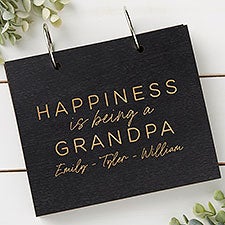 Happiness is Being a Grandparent Personalized Wood Photo Album  - 35801