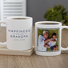 Happiness is Being a Grandparent Personalized Photo Coffee Mugs - 35802