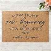 New Home, New Memories Personalized Synthetic Coir Doormat - 35817