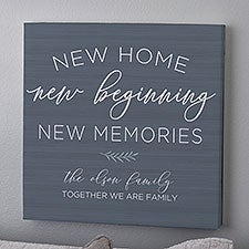 New Home, New Memories Personalized Canvas Prints  - 35832