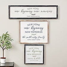 New Home, New Memories Personalized Framed Wall Art - 35833
