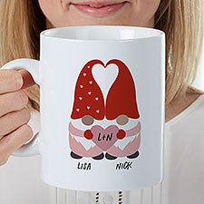 Gnome Personalized Valentines Day Oversized Coffee Mug  - 35857