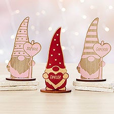 Personalized Wooden Valentines Day Gnomes - 35858