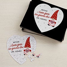 Gnome Personalized Valentines Day Mini Heart Puzzle  - 35859