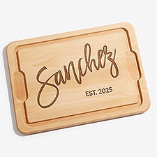Personalized Maple Cutting Boards - Bold Family Name - 35935