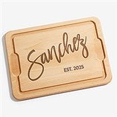 Personalized Maple Cutting Boards - Bold Family Name - 35935