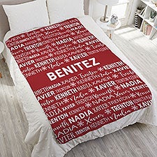 Snowflake Family Personalized Christmas Weighted Blanket - 35949