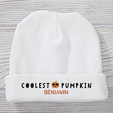 Personalized Halloween Baby Hats - Coolest Pumpkin In The Patch - 35971