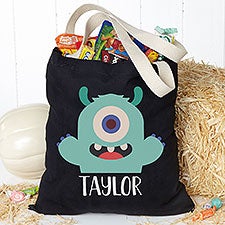 Personalized Halloween Treat Bag - Trick Or Trick Monster - 35985