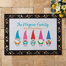 Summer Gnomes Personalized Doormats - 36024