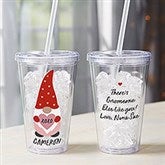 Gnome Personalized Valentine's Day Insulated Acrylic Tumbler - 36076