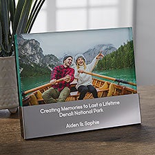 Write Your Own Message Engraved Glass Block Picture Frames - 36088