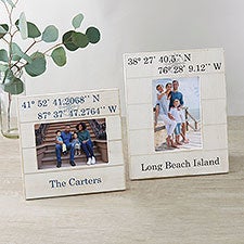 Latitude & Longitude Personalized Shiplap Frames - 36090