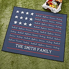 Family Name Flag Personalized Picnic Blanket  - 36109