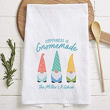 Spring Gnome Personalized Flour Sack Towel  - 36121