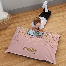 Sparkling Name Personalized Floor Pillow  - 36132