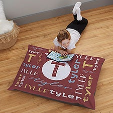 Youthful Name For Him Personalized Floor Pillow  - 36134