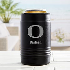 NCAA Oregon Ducks Personalized Stainless Insulated Beer Can Holder - 36146