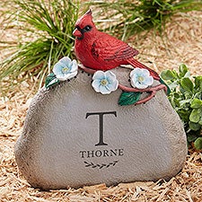 Family Laurel Personalized Cardinal Garden Stone With Sound  - 36152