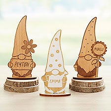 Personalized Wooden Spring Gnomes  - 36164