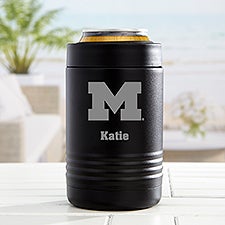 NCAA Michigan Wolverines Personalized Stainless Insulated Beer Can Holder - 36224