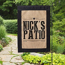 Personalized Burlap Garden Flag - Write His Own - 36231