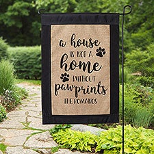 Pet Home Personalized Burlap Garden Flag  - 36241