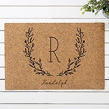 Personalized 18x27 Synthetic Coir Doormat - Farmhouse Floral - 36256