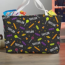 Personalized Halloween Treat Bag - Candy Pattern - 36258