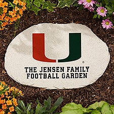 NCAA Miami Hurricanes Personalized Round Garden Stone  - 36269