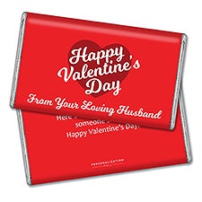 Happy Valentines Day Personalized 5 lb. Hershey Bar  - 36290D