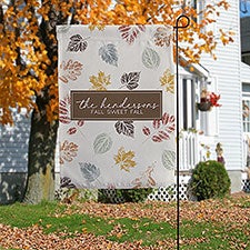 Personalized Garden Flag - Stamped Leaves - 36321