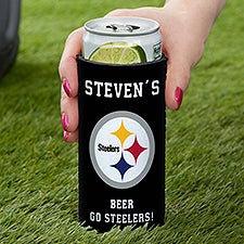 NFL Pittsburgh Steelers Personalized Slim Can Cooler  - 36349