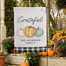 Personalized Garden Flag - Family Pumpkin Patch - 36367