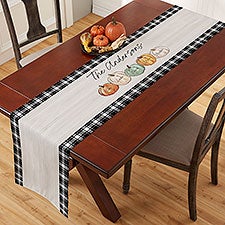 Personalized Table Runner - Family Pumpkin Patch - 36378