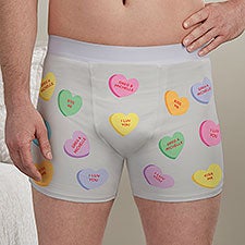 Conversation Hearts Personalized Valentine's Day Boxers - 36420