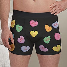 Conversation Hearts Personalized Valentines Day Boxers - 36420