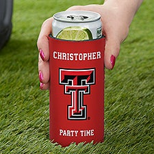 NCAA Texas Tech Red Raiders Personalized Slim Can Cooler - 36428