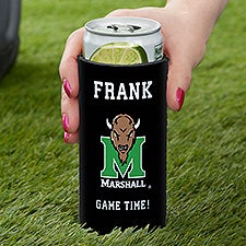 NCAA Marshall Thundering Herd Personalized Slim Can Cooler - 36431