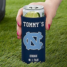 NCAA North Carolina Tar Heels Personalized Slim Can Cooler  - 36435