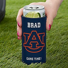 NCAA Auburn Tigers Personalized Slim Can Cooler  - 36459