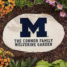 NCAA Michigan Wolverines Personalized Round Garden Stone  - 36524
