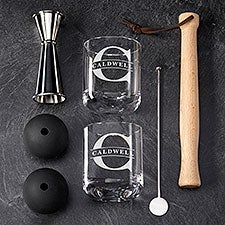 Lavish Last Name Personalized 7-Piece Muddled Cocktail Set by Viski - 36528