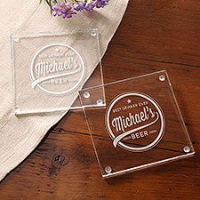 Engraved Glass Coaster - Brewing Co - 36548