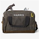 Embroidered Olive Waxed Canvas Tool Bag  - 36570