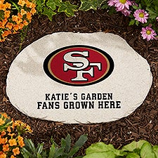 NFL San Francisco 49ers Personalized Round Garden Stone  - 36603