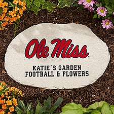 NCAA Ole Miss Rebels Personalized Round Garden Stone  - 36634