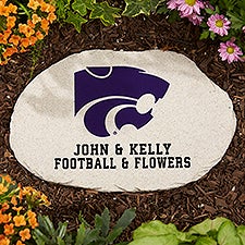 NCAA Kansas State Wildcats Personalized Round Garden Stone  - 36636